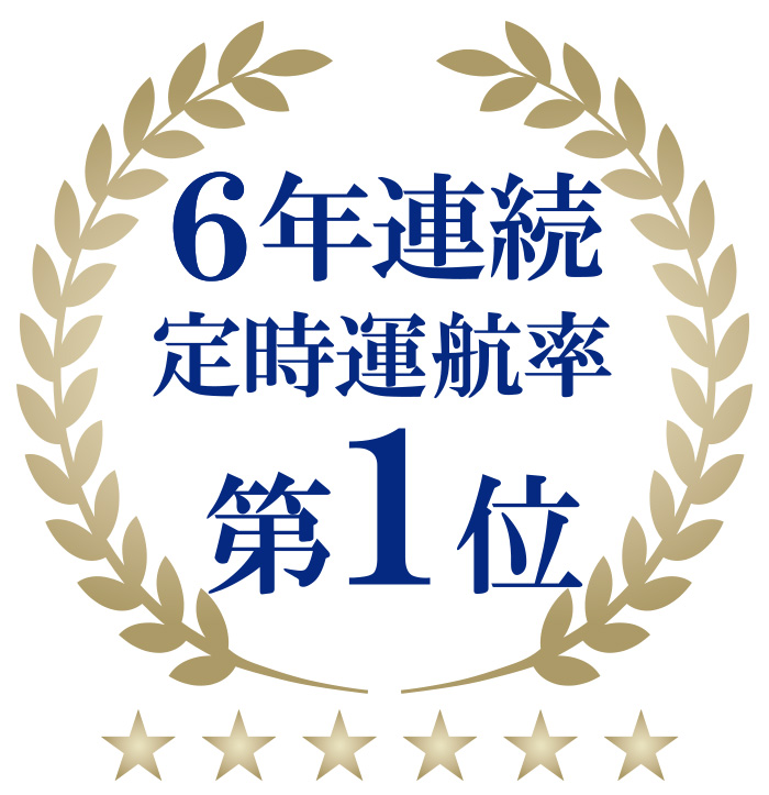 6年連続定時運行